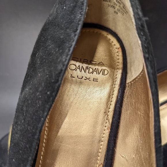 Circa Joan & David Wedge Open Toe Buckle women's 8M Black & Cheetah - Picture 6 of 12